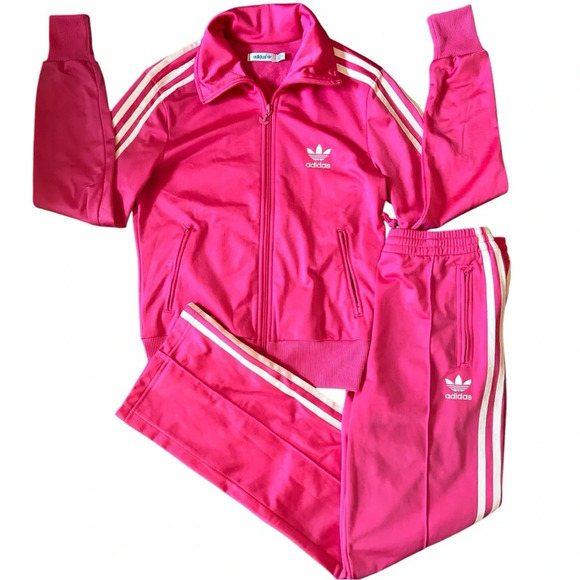 Women’s Hot Pink Adidas Tracksuit - Size Small - Picture 1 of 5